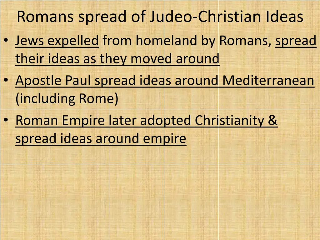 romans spread of judeo christian ideas jews