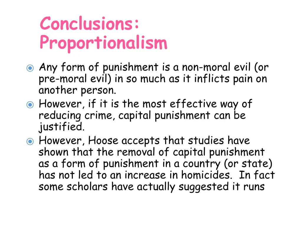 conclusions proportionalism