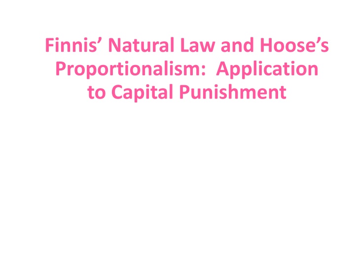 finnis natural law and hoose s proportionalism