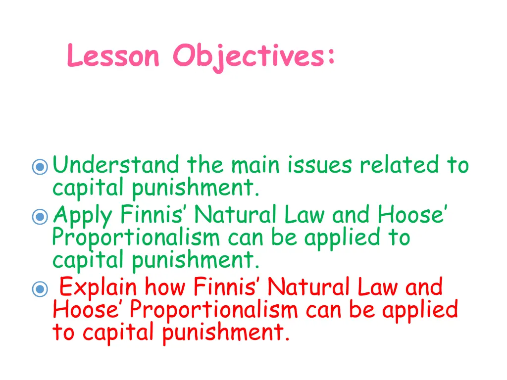 lesson objectives