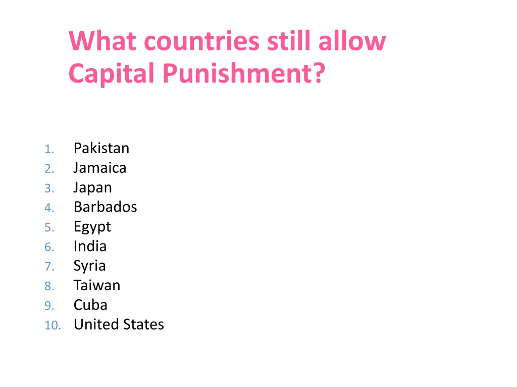 what countries still allow capital punishment