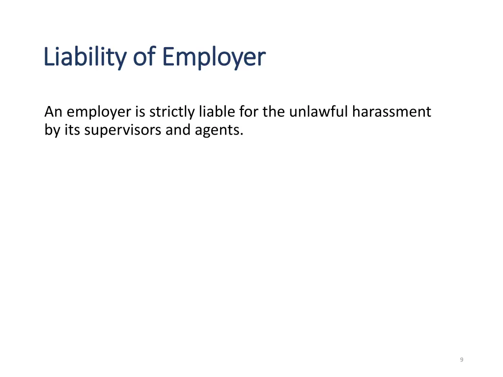 liability of employer liability of employer