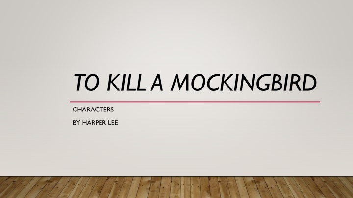 to kill a mockingbird