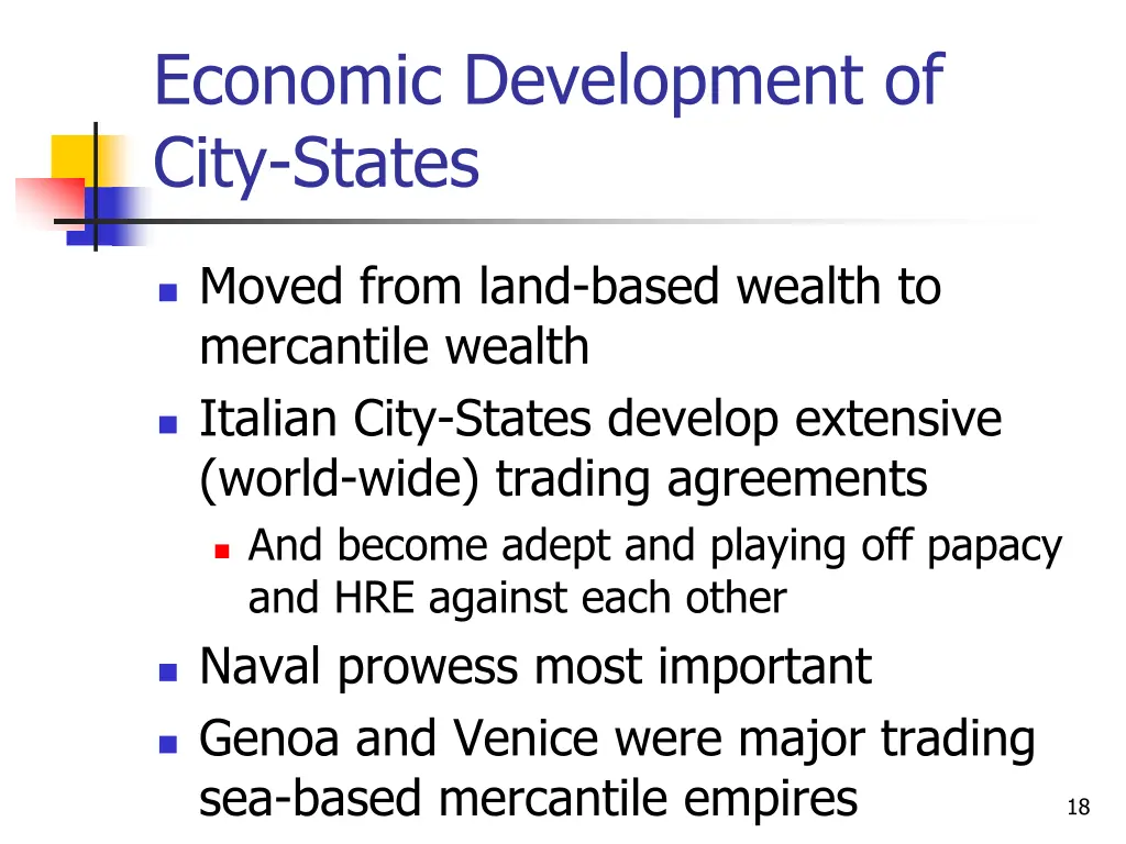 economic development of city states