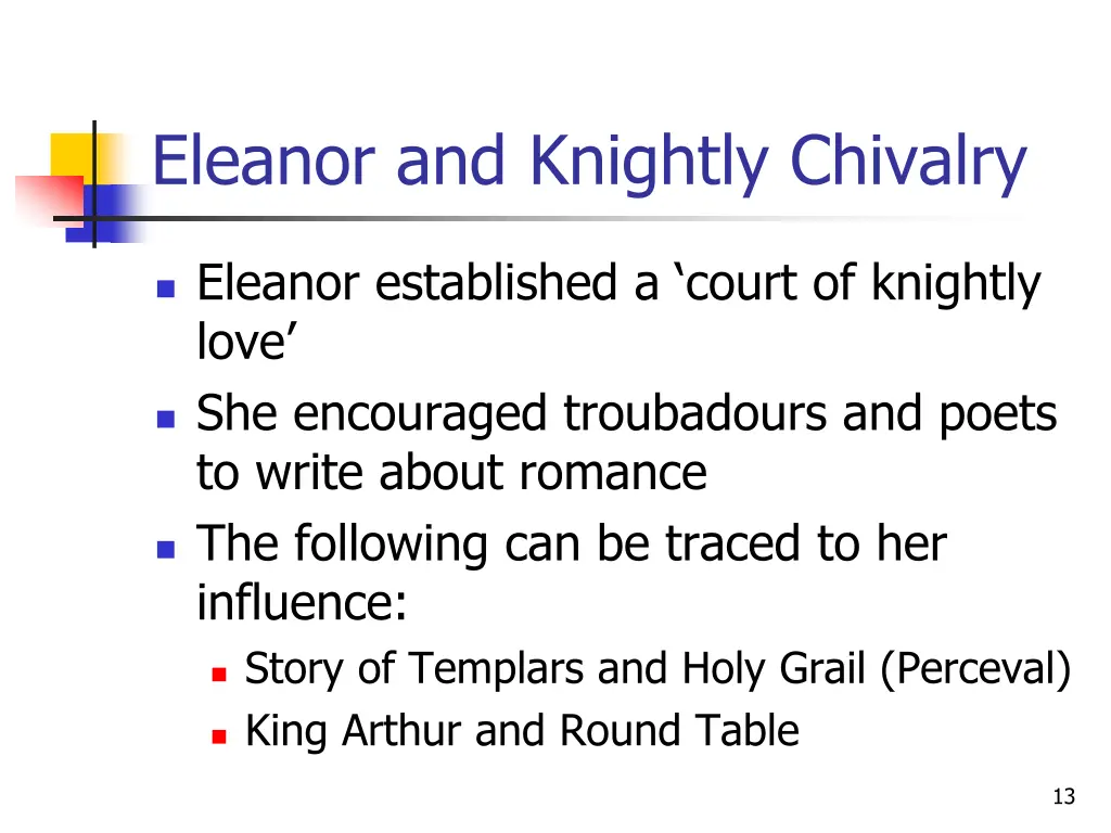 eleanor and knightly chivalry