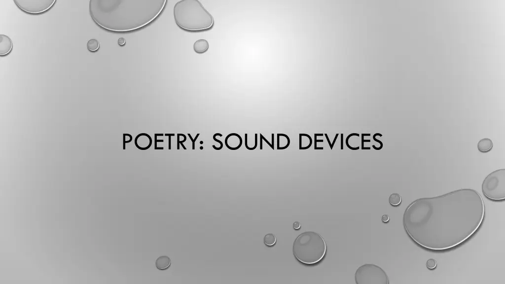 poetry sound devices