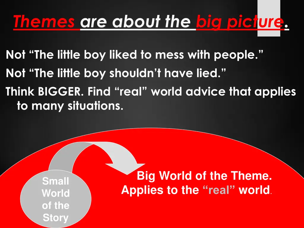 themes are about the big picture