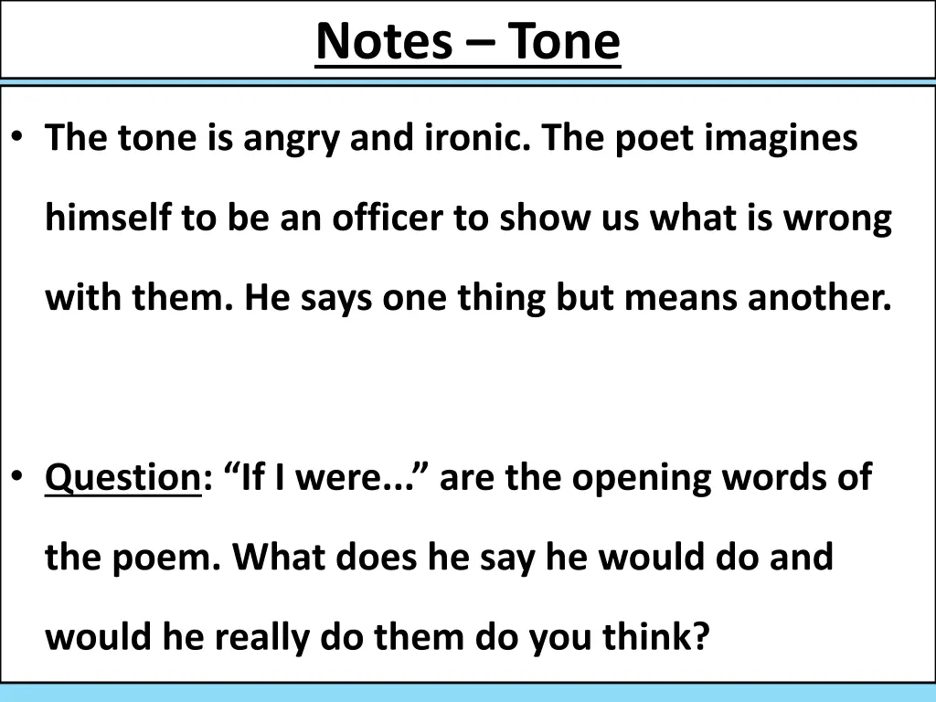 notes tone