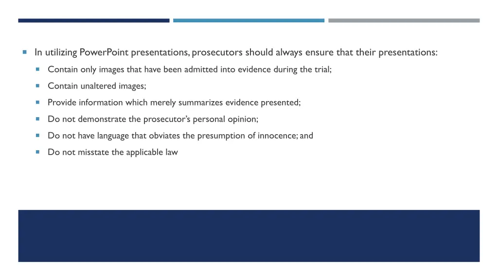 in utilizing powerpoint presentations prosecutors