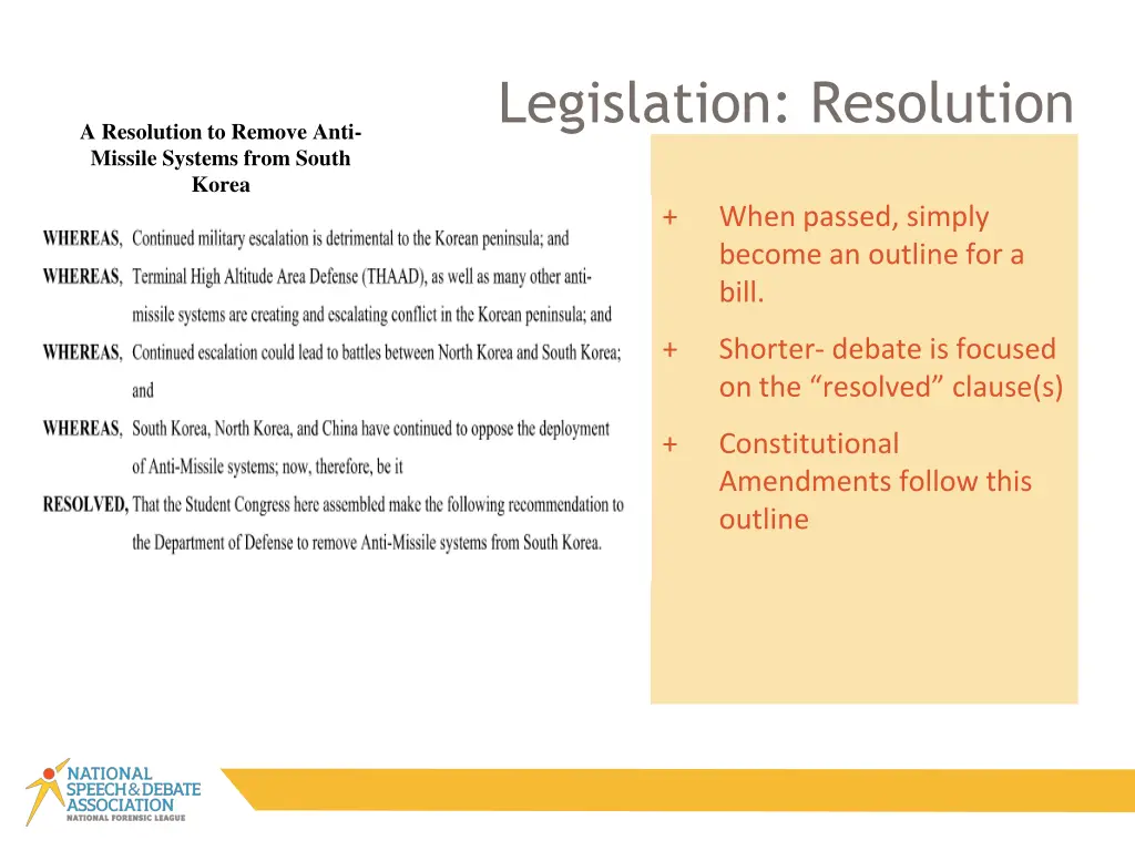 legislation resolution