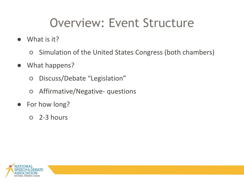 overview event structure