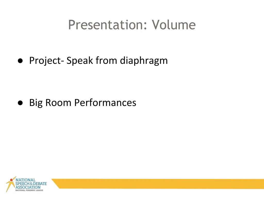 presentation volume