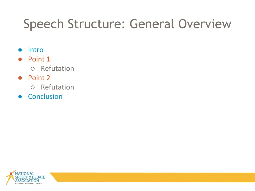 speech structure general overview