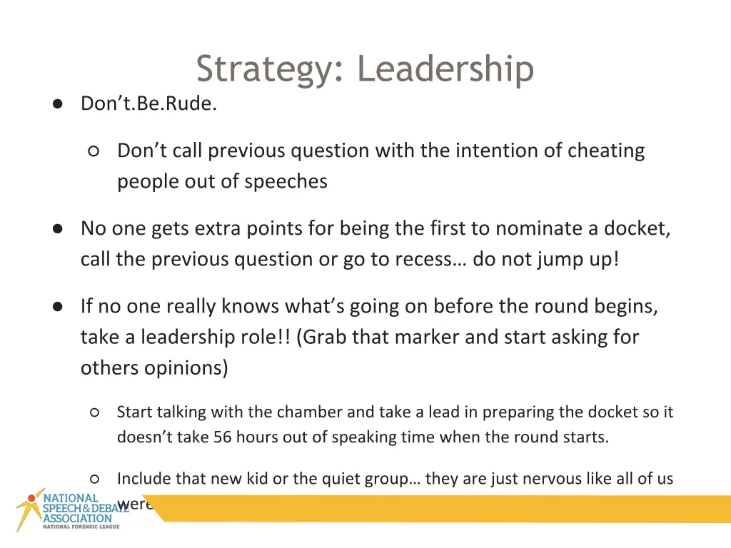 strategy leadership don t be rude