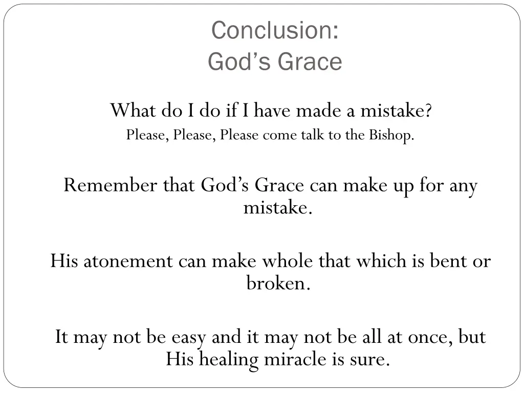 conclusion god s grace