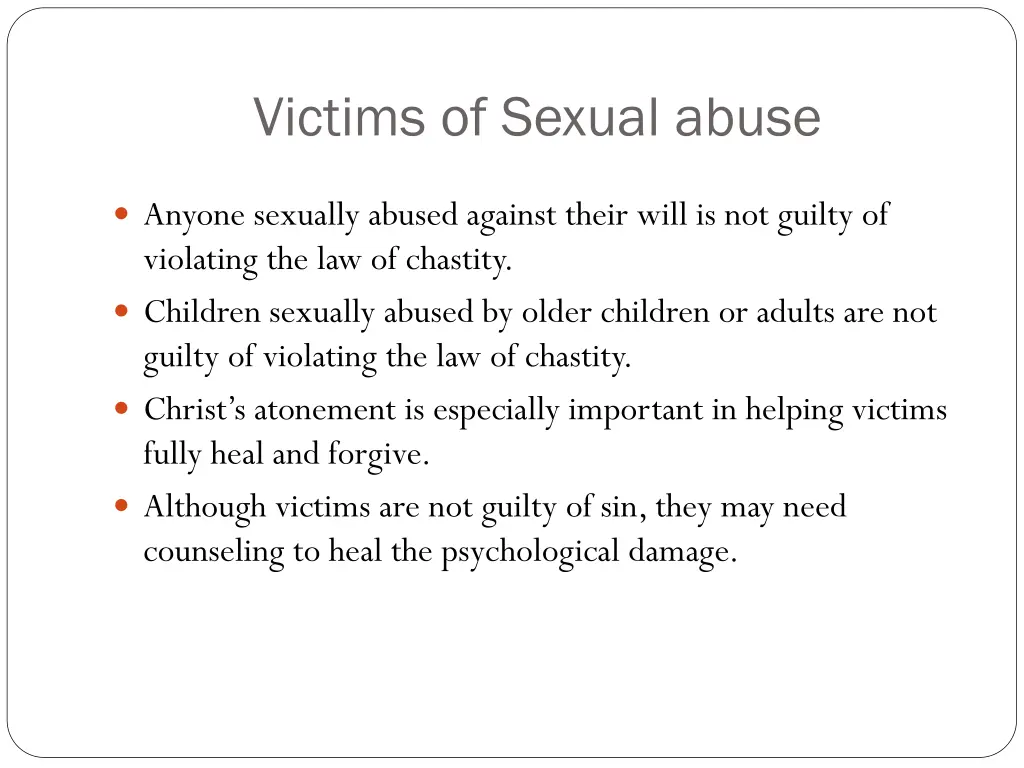 victims of sexual abuse