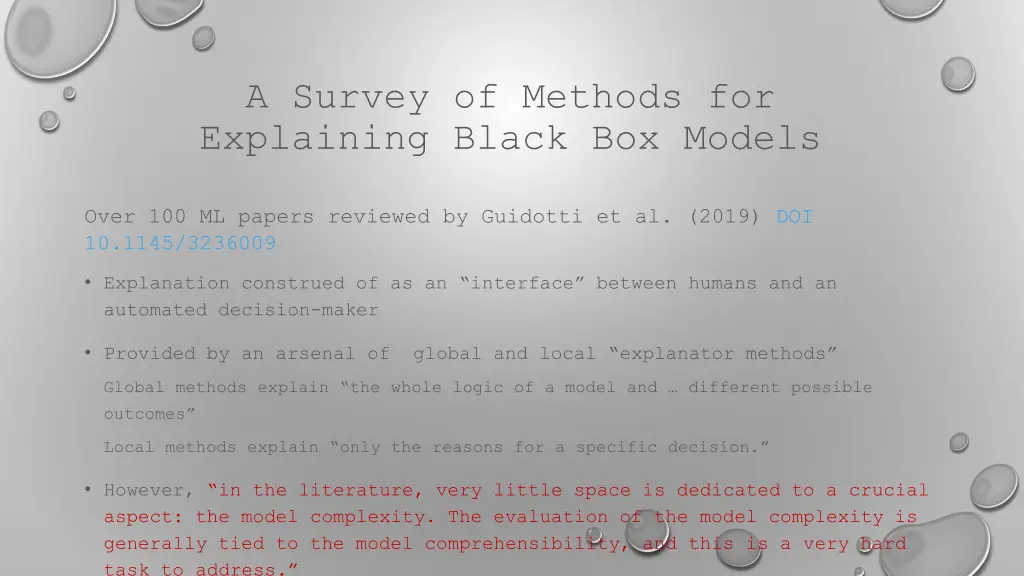 a survey of methods for explaining black