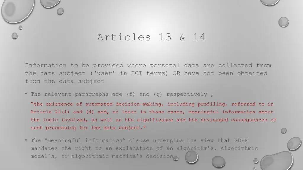 articles 13 14