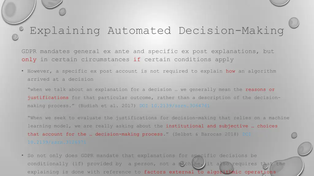 explaining automated decision making