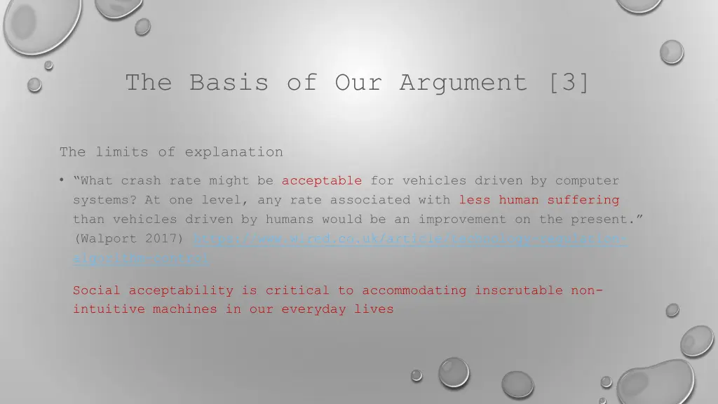 the basis of our argument 3