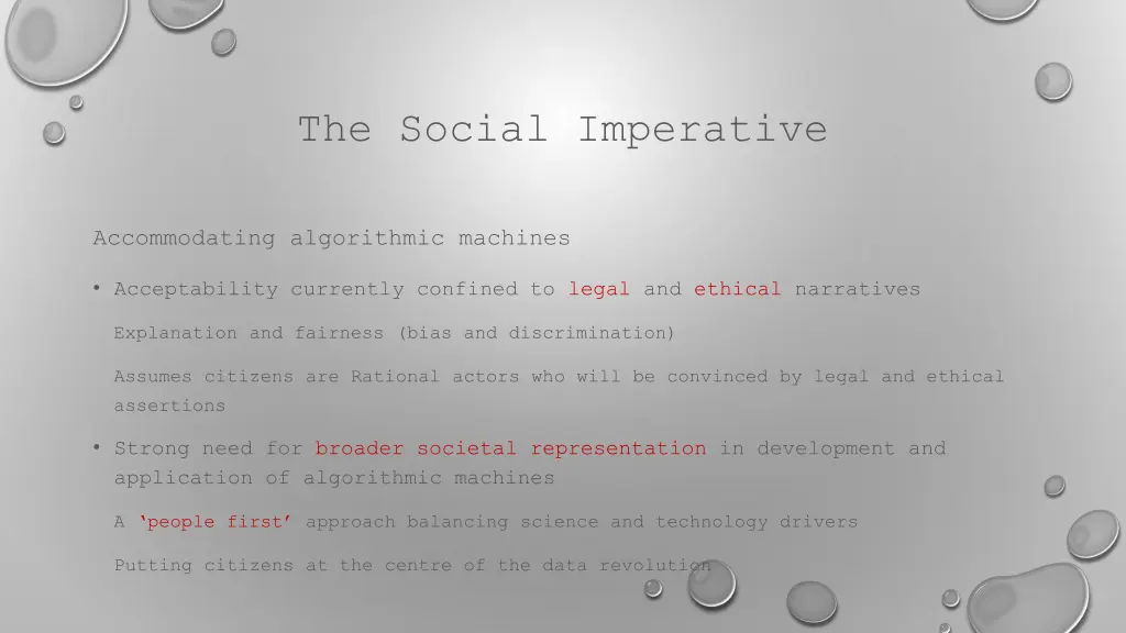 the social imperative