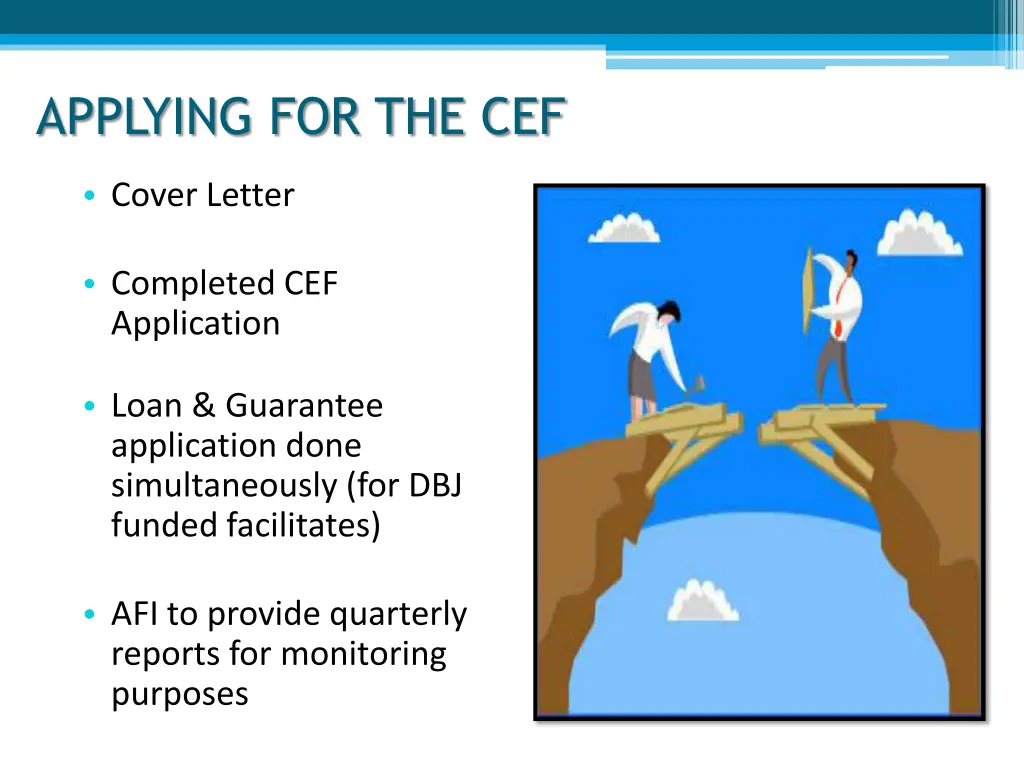 applying for the cef