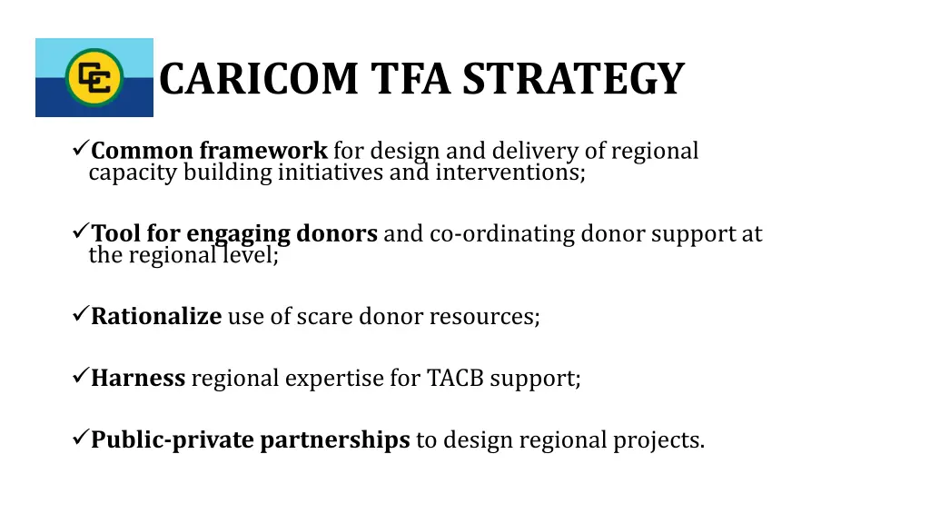 caricom tfa strategy