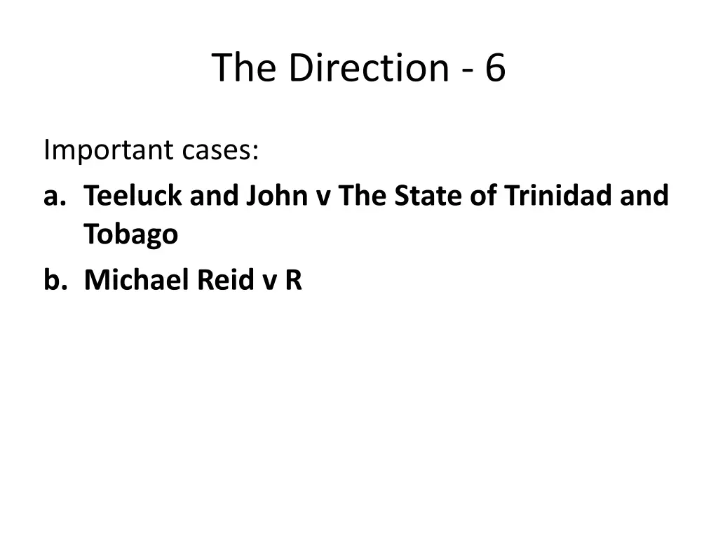 the direction 6 1