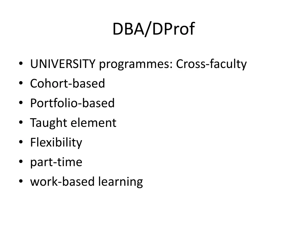 dba dprof