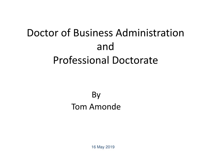 doctor of business administration