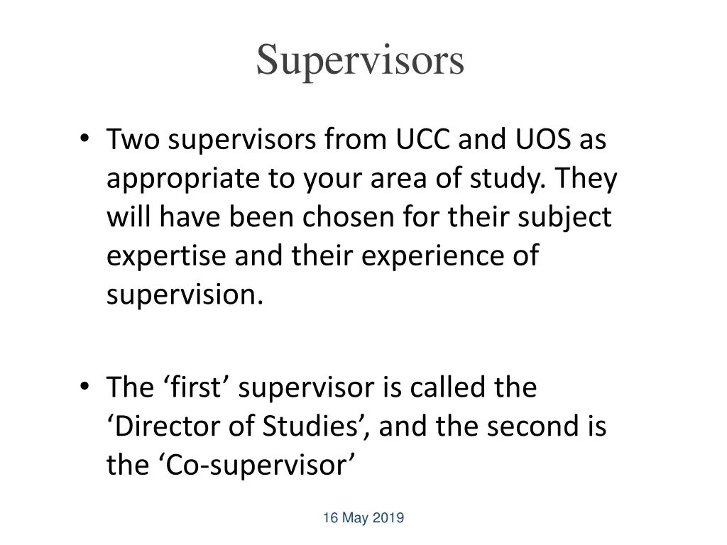 supervisors