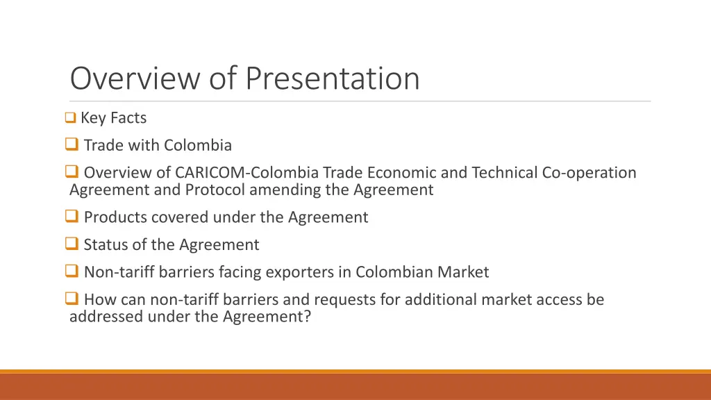 overview of presentation