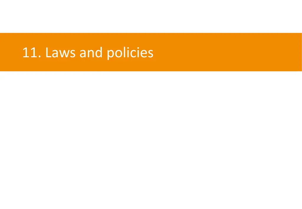 11 laws and policies