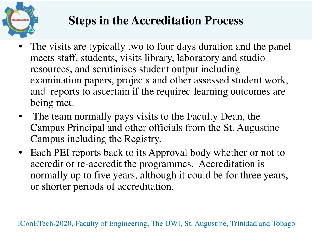 steps in the accreditation process 1