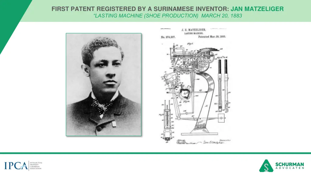 first patent registered by a surinamese inventor