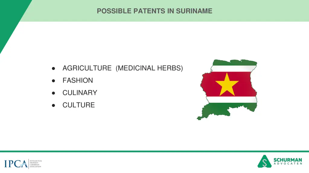 possible patents in suriname