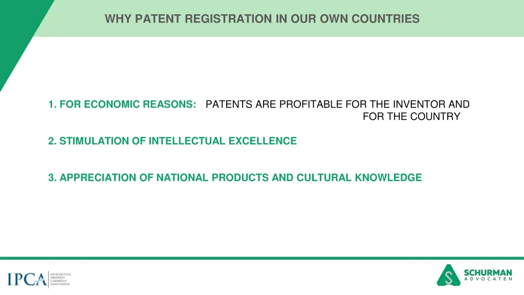 why patent registration in our own countries