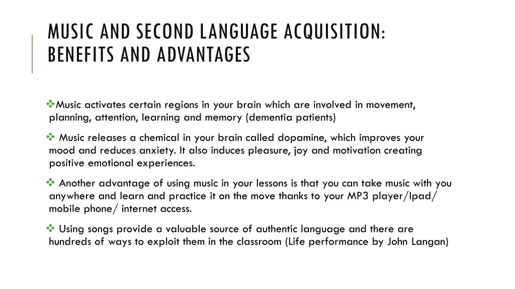 music and second language acquisition benefits 1