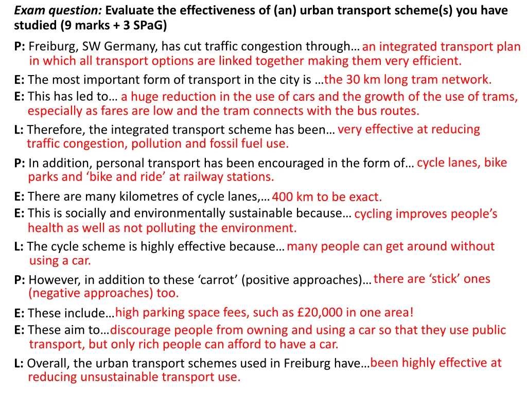 exam question evaluate the effectiveness