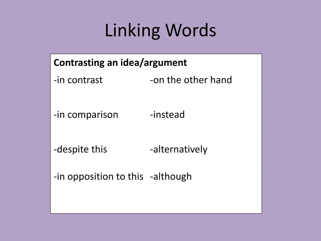 linking words