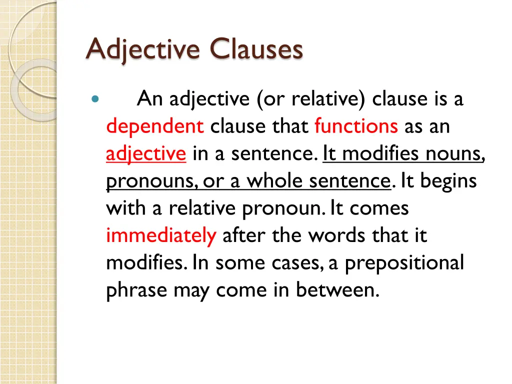 adjective clauses 1