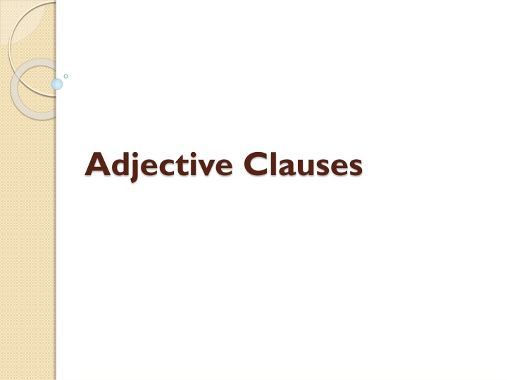 adjective clauses