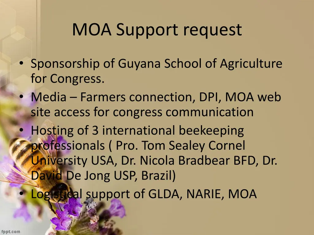 moa support request