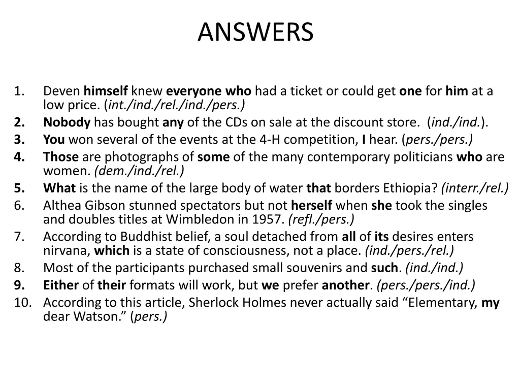 answers 2