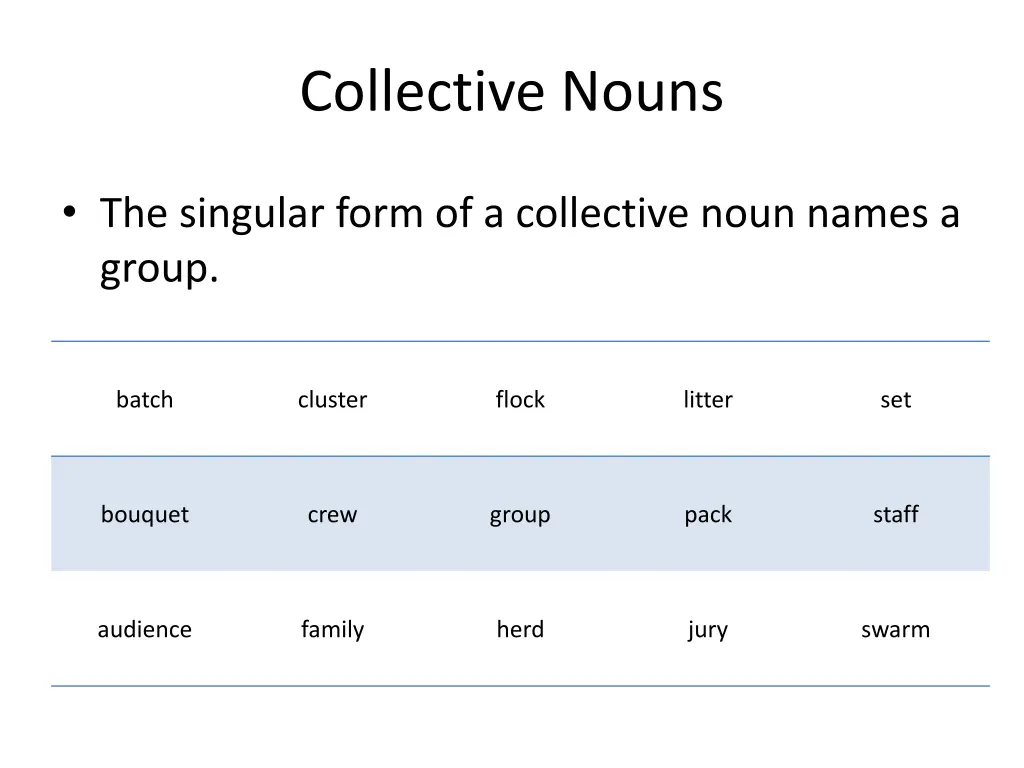 collective nouns