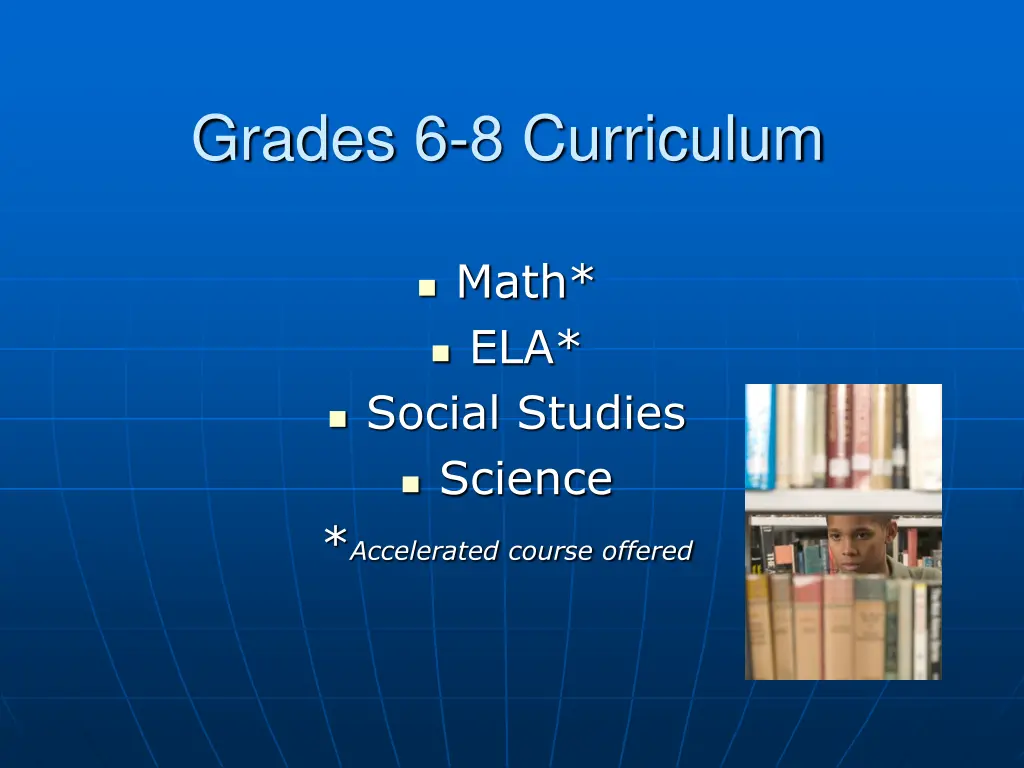 grades 6 8 curriculum