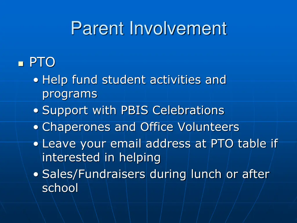 parent involvement