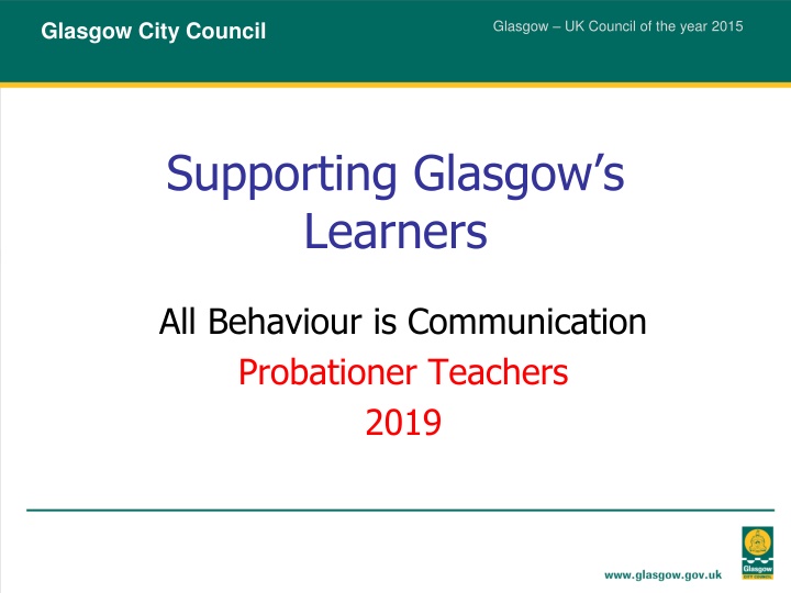 glasgow uk council of the year 2015