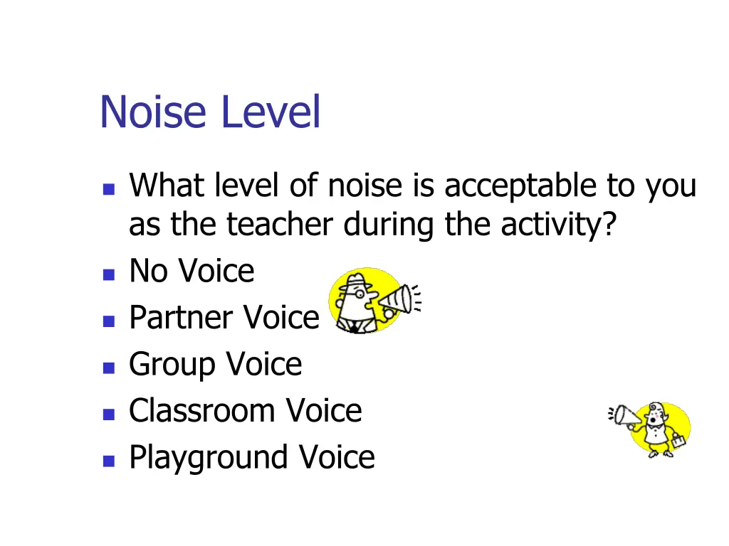 noise level