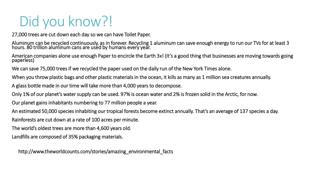 did you know 27 000 trees are cut down each